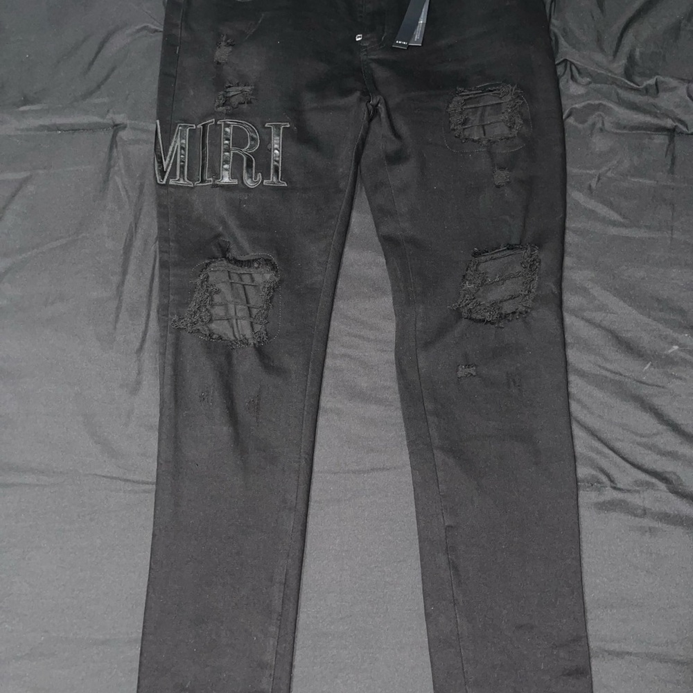 AMIRI Black Skinny Distressed Jeans